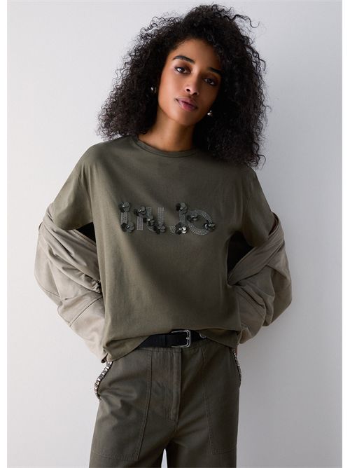 T-shirt woman green LIU JO | WA6238JS923/P9330